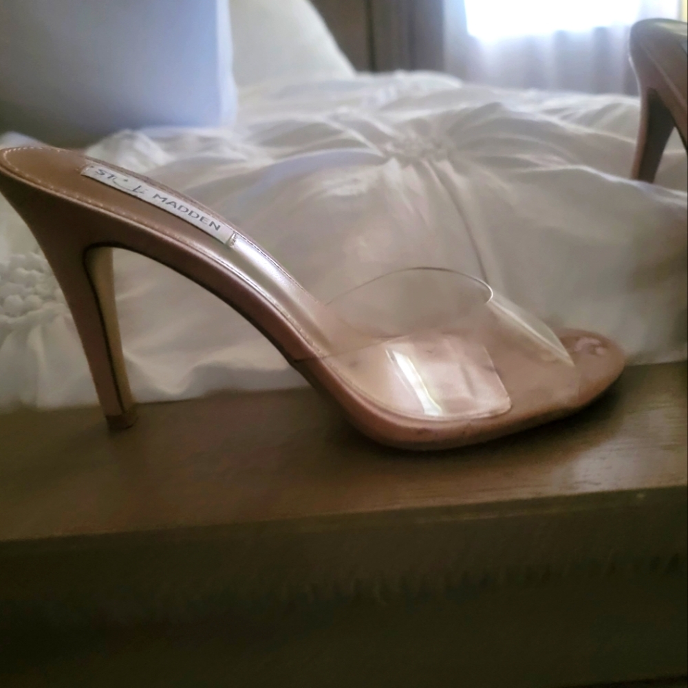 Steve madden clear heels